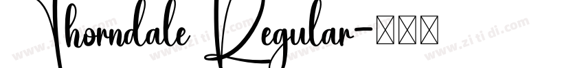 Thorndale Regular字体转换